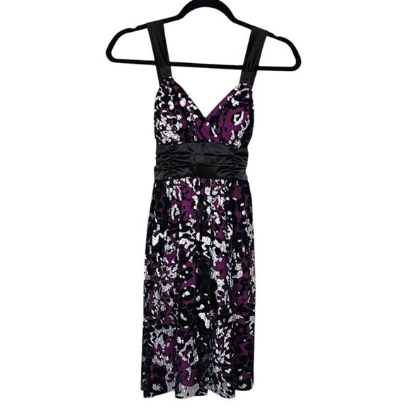 Taboo Y2k Mini Dress S Burnout Velvet Mesh Satin Empire Waist Whimsigoth Prom - Picture 1 of 4